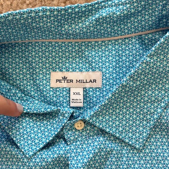 NWT Peter Millar Mens Short Sleeve Sport Shirt XXL - Picture 6 of 8